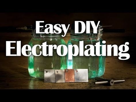 (85) Electroplating - Easy DIY Nickel, Copper, Zinc Plating - YouTube Electroplating Diy, Metal Etching, Nickel Plating, Diy Cans, Diy Picture, Metal Shop, Diy Electronics, Diy Hacks, Diy Videos