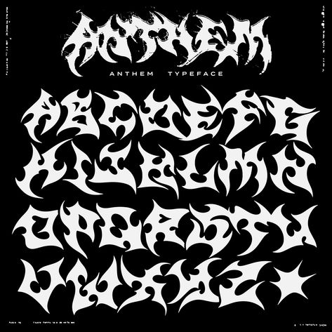 Anthem is a sans-serif typeface designed by Eric Olson in 2010. It's characterized by its wide proportions and geometric#metallicfonts #metallicdesign #metalliclettering #metalliccalligraphy #metallicart Hand Drawn Typeface, Alfabet Font, Modern Fonts Free, Tattoo Lettering Design, Contemporary Typography, Types Of Texture, Metal Font, Graffiti Lettering Fonts, Graffiti Font