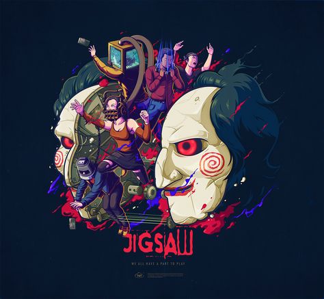 Vol. 4 on Behance Saw Movie Jigsaw Art, Saw Halloween Costume, Saw Halloween, Saw Art, Saw Series, Jigsaw Saw, Saw Film, Scary Movie Characters, Funny Horror