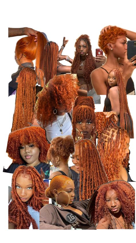 Black it’s beautiful 🤩 Ginger Hair Dyed, Dyed Curly Hair, Braiding Your Own Hair, Nappy Hair, Dyed Hair Inspiration, Braided Hairstyles For Teens, Quick Braided Hairstyles, Curly Hair Styles Easy, Protective Hairstyles Braids