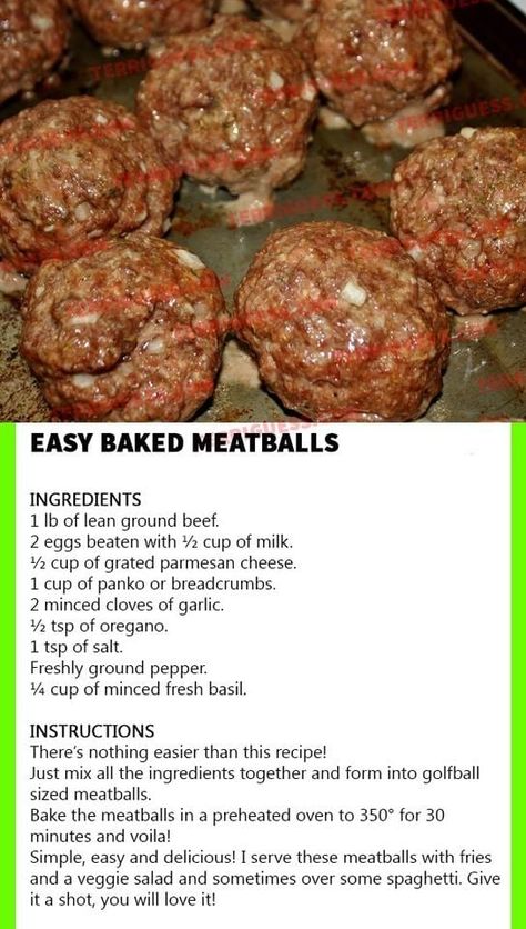 Juicy Meatball Recipe, Homemade Meatballs Easy, Baked Meatballs, Meatball Recipes Easy, Meatball Bake, Ventura California, Meatballs Easy, Meatball Ingredients, Homemade Meatballs