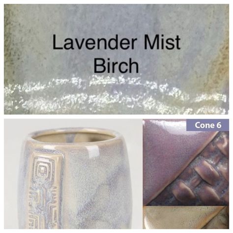 Mayco Birch Glaze Combinations, Mayco Raspberry Mist Combinations, Moonscape Glaze Combinations, Amaco Toasted Sage Glaze Combinations, Mayco Lavender Mist, Lavender Mist Glaze Combinations, Spectrum Moonscape Glaze, Clay Lesson, Lavender Mist