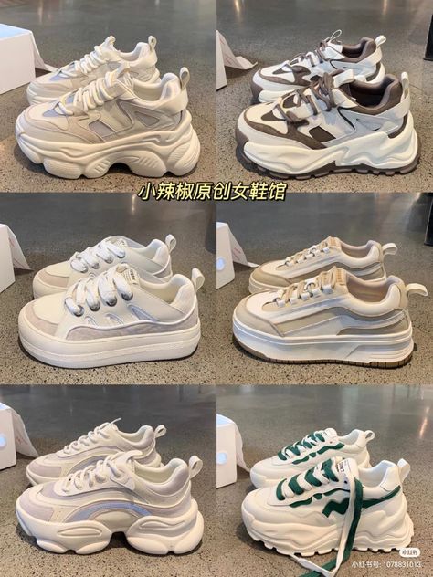 Sepatu Sneakers Aesthetic, Casual Shoes Women Sneakers, Korean Shoes, Pretty Shoes Sneakers, Cute Shoes Heels, Fashion Shoes Sandals, Shoes Heels Classy, Shoes Outfit Fashion, Cute Slippers