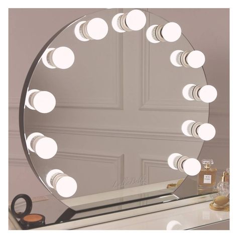 204 Likes, 11 Comments - LullaBellz.com (@lullabellzuk) on Instagram: “The premium quality finish of this vanity mirror featuring a mirrored base and mirrored edges…” Circle Mirror With Lights, Mirror With Lights Around It, Diy Makeup Mirror, Mirror With Light Bulbs, Floor Mirror With Lights, Hollywood Sunset, Makeup Furniture, Lights Around Mirror, Mirror Circle