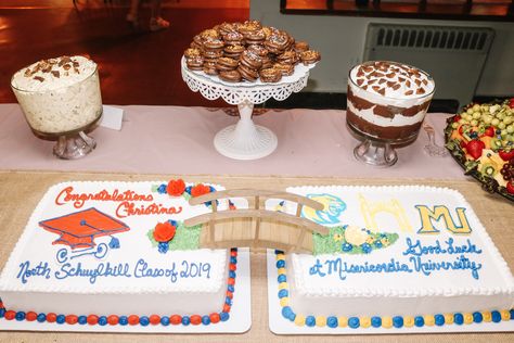 Graduation Party Cakes High School, Homemade Graduation Cake, Graduation Party Cake Table, Grad Party Cakes High School, High School To College Cake Ideas, Graduation Sheet Cake Ideas High School, Graduation Cake Table Ideas, Graduation Dessert Ideas, Graduation Sheet Cake Ideas