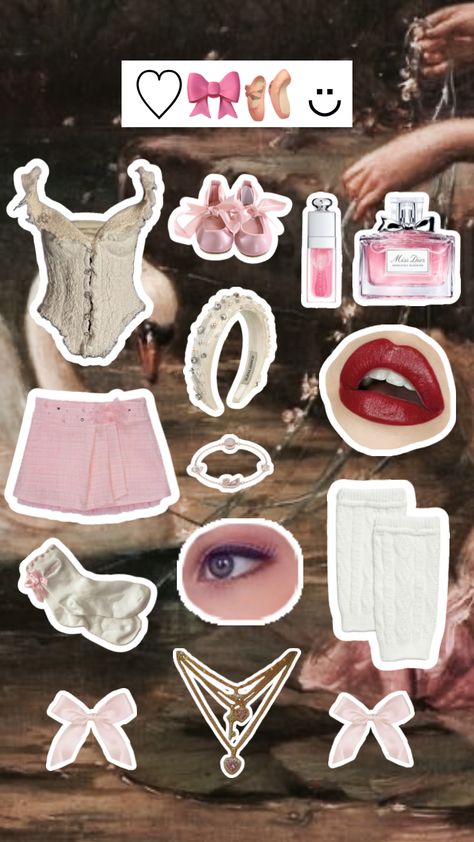 emoji combo inspired!! #coquette #coquettecore #swancore #balletcore #coquetteoutfit #vintage #vintageoutfit #outfitinspo #swanlake #bows #pink #lightpink #missdior #dior #outfits @bridgette2346 🩰🎀 Bows Pink, Miss Dior, Light Pink, Vintage Outfits, Dior, Ballet, Pink