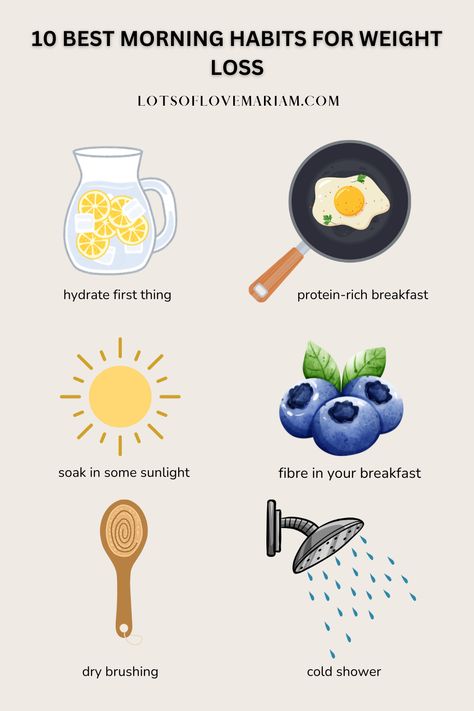 Wondering what the best morning habits for weight loss are? Here are 10 simple habits to lose weight naturally and help you achieve long-lasting results. Protein Rich Breakfast, Best Morning, Simple Habits, Morning Habits, Healthy Lifestyle Changes, Best Diet Plan, Cold Shower, Get My Life Together, Health Habits