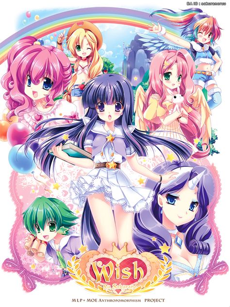 My Little Pony Anime Mlp Anime, Mlp Human, My Little Pony Wallpaper, Moe Anime, Equestria Girl, Pony Art, My Lil Pony, Anime Poster, Anime Version