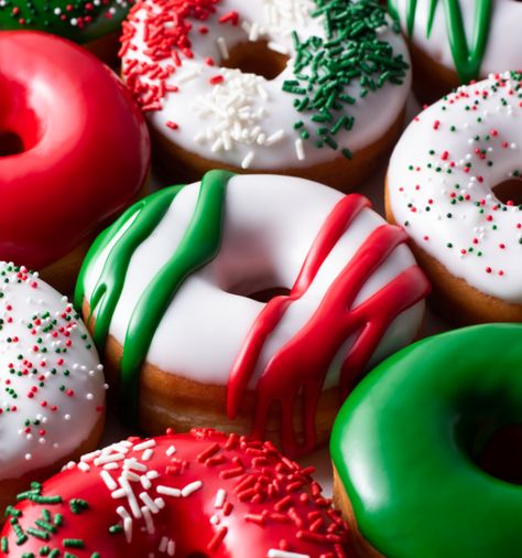 Mexican Donuts, Cotton Candy Frappuccino, Holiday Donuts, Donut Decorating Ideas, Fancy Donuts, Christmas Cupcakes Recipes, Donuts Gourmet, Mexican Independence Day, Mexican Independence