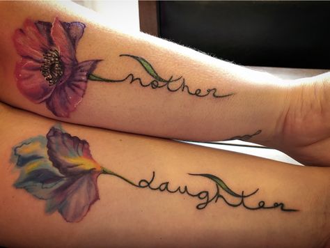 Mother Daughter Dream Catcher Tattoo, Mom An Daughter Tattoo, Girly Tattoos Unique Small, Mummy Daughter Tattoos, Mother Daughter Sunflower Tattoo, Mother Daughter Tattoo Quotes, Mother Of 4 Tattoo Ideas, Simple Mother Daughter Tattoos, Meaningful Mom And Daughter Tattoos