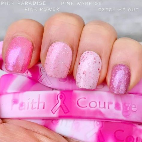 Pink Warrior, Holiday Nails Winter, Mixed Mani, Manicure Colors, Power Colors, Holiday Nail Art, Pink Power, Nail Bar, Nail Polish Strips