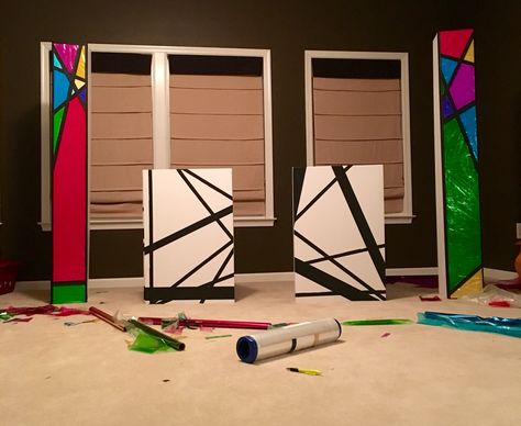 Coroplast + Cellophane + Gaff Tape = Stained Glass Shrek Jr, Stage Ideas, Church Stage, Window Ideas, Set Designs, Floor Cloth, Church Ideas, Decoration Idea, Church Decor