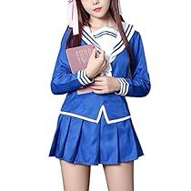 Tohru Cosplay, Fruits Basket Tohru, Fruits Basket Cosplay, Blue Sailor Dress, Japanese Uniform, Tohru Honda, Womens Cosplay, Victorian Blouse, Anime School