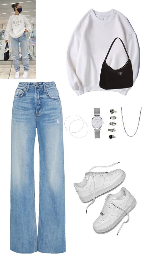 Capsule Wardrobe University, Bowling Outfit, Jeans Outfit Casual, Cold Outfits, Cute Everyday Outfits, Fall Fashion Outfits, Casual Style Outfits, Lookbook Outfits, Preppy Outfits