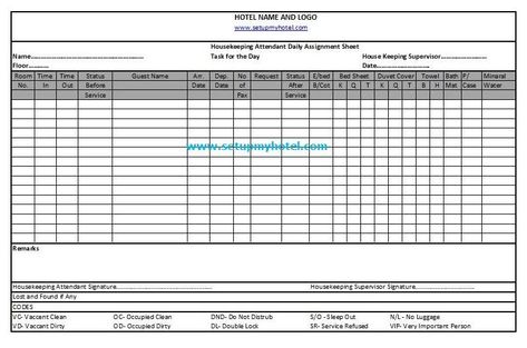 Room Attendant Sheet For Housekeeping Room Attendant, Guest List Template, Printable Budget Worksheet, Sign In Sheet Template, Assignment Sheet, Cleaning Schedule Templates, Sign In Sheet, Writing A Business Plan, Agenda Template