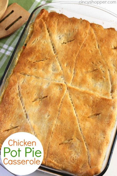 Creamsicle Cheesecake, Pot Pie Casserole, Chicken Pot Pie Casserole, Hashbrown Casserole, Easy Chicken Pot Pie, Chicken Pie, Crescent Roll Recipes, Pot Pies Recipes, Pot Pies