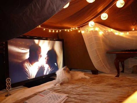 The inside of my blanket fort while watching an Arrested Development scene involving a blanket fort. - Imgur Attic Theater, Chill Lounge, Blanket Fort, Build A Fort, Home Cinema, Humble Abode, Grown Up, My New Room, Handmade Home