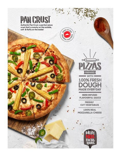 Pizza Hut Dine-In Menu 2018 on Behance Pizza Menu Design, Perfect Pizza Crust, Pizza Hut Menu, Pizza Poster, Pizza Menu, Pizza Design, Pizza Burgers, Healthy Food Inspiration, Food Banner