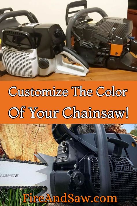 3 BEST Ways To Get A Black Stihl Chainsaw: Color Customization! Chainsaw Sharpening Tools, Chainsaw Case, Chainsaw Sharpening, Spray Paint Plastic, Chainsaws For Sale, Best Chainsaw, Stihl Chainsaw, Sharpening Tools, Hobby Farm