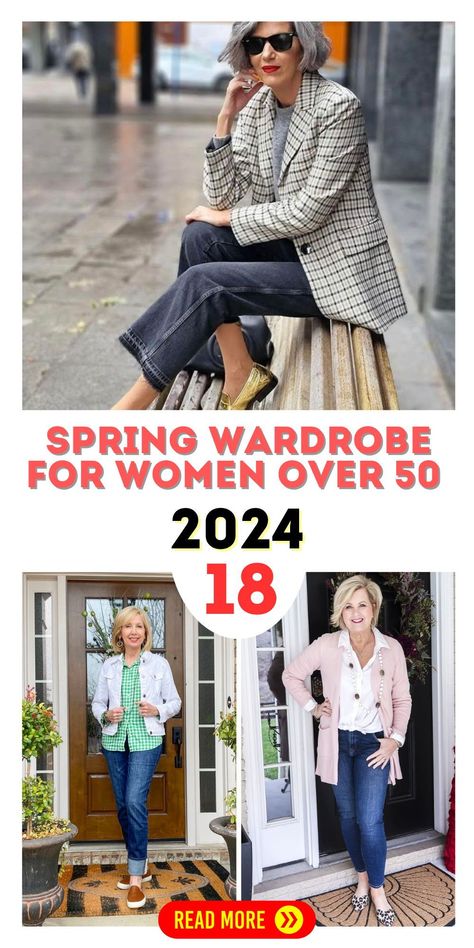 Spring Outfits for Women Over 50 2024: Embrace Every Moment - Embrace every moment with our spring outfits for women over 50 2024. These outfits are designed to make you feel confident and beautiful, whether you're attending a formal event or enjoying a casual day out. 50 Over Outfits, Fashion Over 50 Plus Size Outfit Ideas, 2024 Spring Fashion For Women Over 60, Over 50 Spring Outfits 2024, Fashion Inspo Outfits For Women Over 50, Spring Blouses 2024, Spring Clothing 2024, Wear To Work Spring 2024, Spring Over 50 Outfits