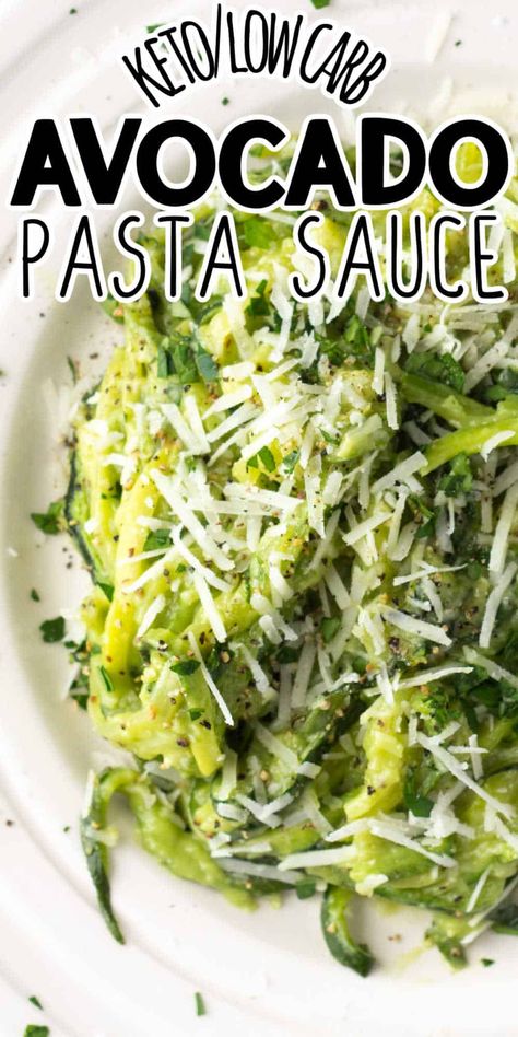 Keto Pasta Sauce, Greek Yogurt Pasta Sauce, Avocado Pasta Sauce, Healthy Pasta Sauce, Greek Yogurt Pasta, Avocado Sauce Pasta, Veggie Noodles Recipes, Zucchini Pasta Recipes, Keto Pasta