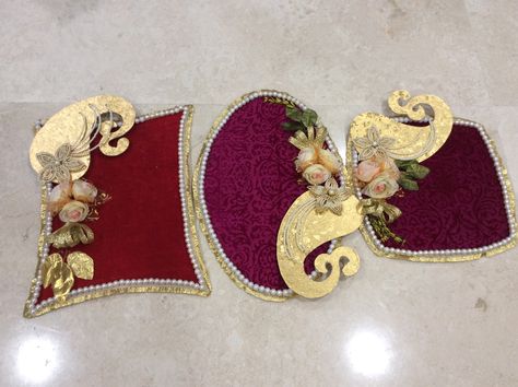 Vrishti creations -trays9669207565 , 9826116090 Wedding Card Decorations, Wedding Trays, Thali Decoration, Trousseau Packing, Wedding Gift Pack, Pooja Thali, Wedding Champagne Glasses, Wedding Diary, Desi Wedding Decor