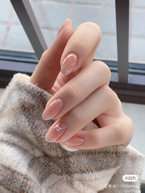 Romantic Nails, Subtle Nails, Grunge Nails, Blush Nails, Pretty Gel Nails, Cute Gel Nails, Soft Nails, Nail Swag, Gem Nails