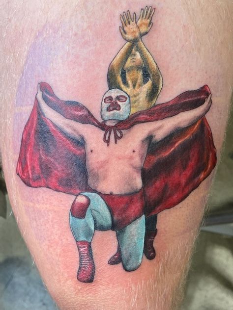 Nacho Libre Tattoo, Luchador Tattoo, Nacho Libre, Matching Tattoo, Dope Tattoos, Matching Tattoos, Nachos, Tatting, Tattoo Ideas