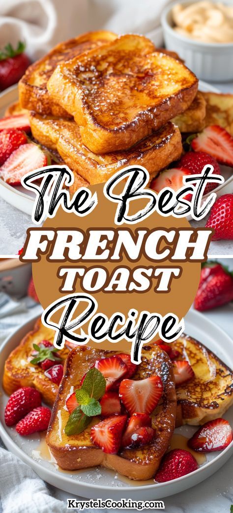 Looking for breakfast ideas? Try these Quick and Easy French Toast! Made on the stovetop, they’re a homemade treat perfect for busy mornings. Breakfast Ideas Romantic Mornings, Big Batch French Toast, First Watch French Toast Recipe, Quick Homemade Breakfast Ideas, Ultimate French Toast, French Toast With Texas Toast Bread, Easiest French Toast, French Toast With Buttermilk, Quick Breakfasts On The Go