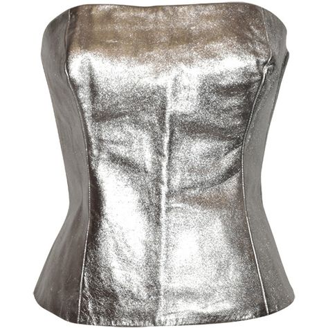 Preowned Ted Lapidus Metallic Silver Calfskin Bustier ($475) ❤ liked on Polyvore featuring tops, corsets, shirts, silver, multiple, white bustier, white bustier top, bustier corset, bustier shirt and white corset top White Bustier Top, White Corset Top, Silver Shirt, Silver Outfits, White Bustier, Ted Lapidus, Corset Shirt, Corset Tops, White Corset