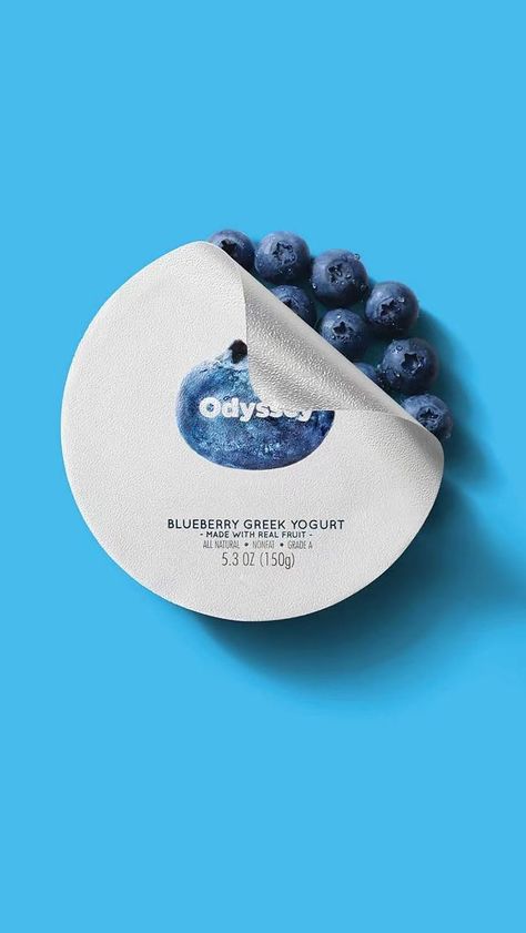 Blueberry Packaging, Yogurt Advertising, Alpro Yogurt, Website Moodboard, Dairy Brands, Beverage Design, Yogurt Packaging, Radial Symmetry, Bottle Design Packaging