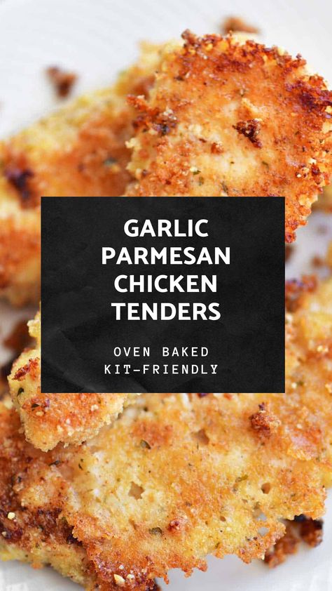 Keto Parmesan Chicken Tenders, Breaded Parmesan Chicken Oven Baked, Parm Crusted Chicken Tenders, Parmesan Chicken Fingers, Garlic Parmesan Chicken Tenders Baked, Chicken Tender Lunch Ideas, Bake Parmesan Chicken, Chicken Parmesan Tenderloins, Chicken Parm Tenderloins