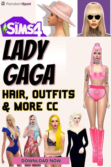 Sims 4 Cc Lady Gaga, Sims 4 Lady Gaga, Lady Gaga Face, Sims Royal, Lady Gaga Outfits, Mother Monster, Poker Face, Ts4 Cc, Sims 4 Cc