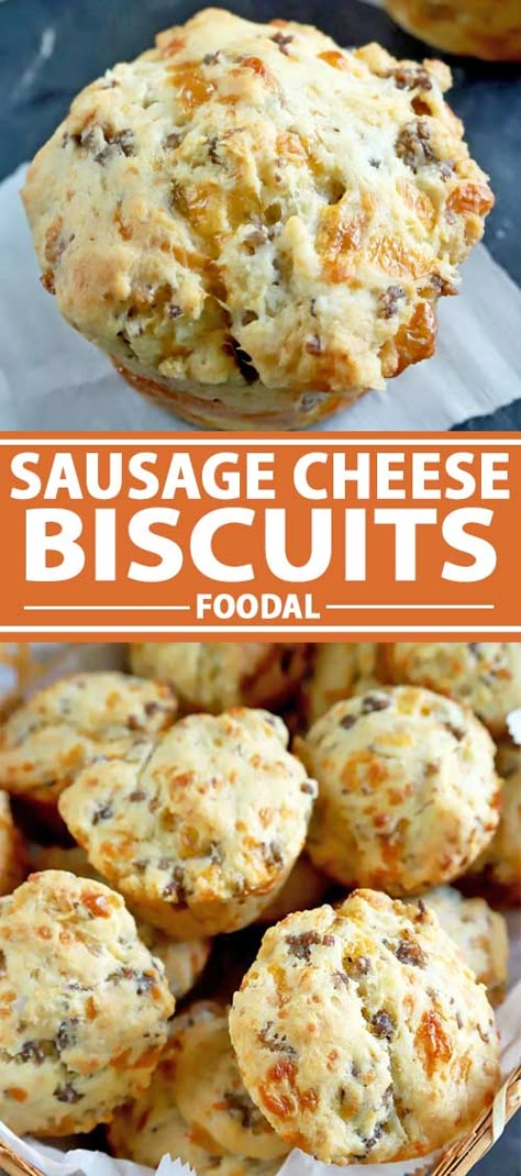 Sausage Cream Cheese, Sausage Biscuits, Easy To Make Breakfast, Lunch Items, Flaky Biscuits, Bisquick Recipes, Cheddar Biscuits, Cheese Biscuits, Homemade Sausage