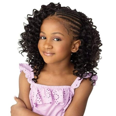 Sensationnel Lulu Mini Synthetic Kids Braid - 2x Deep Wave 10 Color: 30. Short Deep Wave, Types Of Braids, Kids' Braids, Crochet Braid, Protective Style, Long Hai, Synthetic Hair Extensions, Braids For Kids, Hair Shows