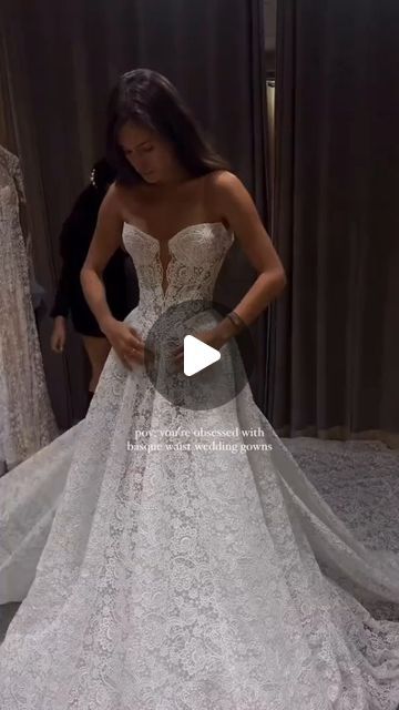 Alta Moda Bridal on Instagram: "Now In-store!  Basque Waist, spills of classic lace, and a fit that will keep you looking at your photos forever!  Soon to be the iconic gown of the moment." Alta Moda Bridal, Basque Waist, Winter 2024, Personal Stylist, Wedding Dresses, In Store, Lace, Dresses, Quick Saves