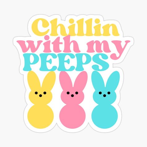 Get my art printed on awesome products. Support me at Redbubble #RBandME: https://www.redbubble.com/i/sticker/Peeps-to-celebrate-the-season-by-JDreaming/158553450.JCQM3?asc=u Candy Stickers, Easter Stickers, Decorate Notebook, Coloring Stickers, Eye Catching Colors, Stranger Things, Science Poster, Stranger Things Fanart, My Art