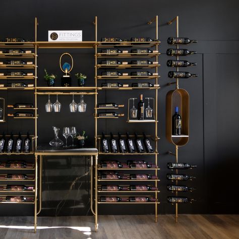 🍷✨ Our showroom just got a stunning upgrade!⁠ This showstopping wine wall display from our own @fittingsmetal features:⁠ ⁠ ▶️ NEW Honeycomb Capsule (coming soon!)⁠ ▶️ Elegant wine racks for storage⁠ ▶️ Eye-catching angle wine displays⁠ ▶️ Luxurious marble display shelves⁠ ▶️ Sleek stemware holders⁠ ⁠ It's not just storage – it's a work of art that elevates your wine experience.⁠ Looking to transform your own space? Visit our showroom in Medina.⁠ ⁠ #wineroom #winerack #winestorage #custommetal... Wine Display Wall, Wine Wall Display, Wine Displays, Wine Bottle Shelf, Marble Shelves, Bistro Shelving, Marble Display, Wine Experience, Custom Metal Work