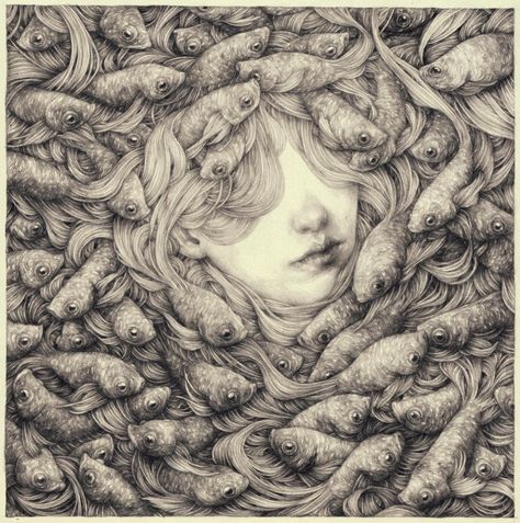 Marco Mazzoni, Sick Drawings, Princess Illustration, Graphite Art, Dark Artwork, Female Art Painting, Graphite Drawings, Art Prompts, Abstract Drawings