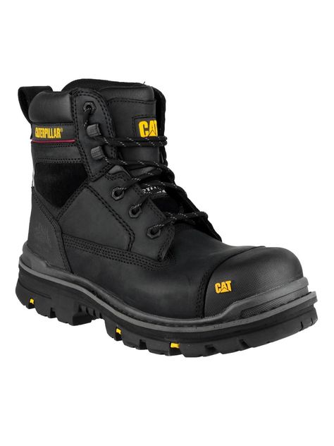 CAT Gravel 6 Inch Safety Boots - Black | very.co.uk Industrial Boots, Modern Workplace, Boot Stand, Safety Boots, Work Safety, Safety Shoes, Outdoor Brands, Designer Boots, Dc Sneaker