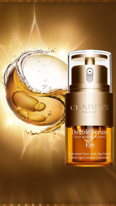 Clarins Anti-Aging Double Serum Eye Anti Ageing Skincare, Clarins Double Serum, Ageing Skincare, Beauty Retail, Chanel Hydra Beauty, Cosmetics Store, Premium Skincare, Body Care Products, Eye Anti Aging