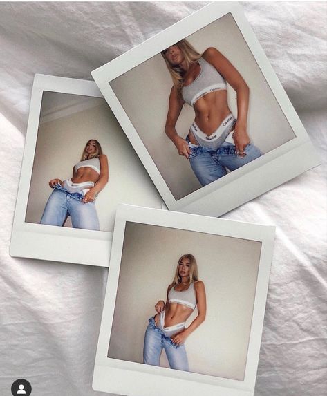 Calvin Klein Photoshoot Ideas, Calvin Klein Shoot, Jess Hunt, Polaroid Aesthetic, Polaroid Photography, Instax Photos, Fashion Model Poses, Studio Photography Poses, Polaroid Pictures