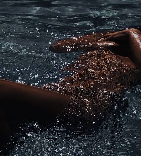 Aphrodite Aesthetic, Black Siren, Water Aesthetic, Take What You Need, Girl In Water, Glam Photoshoot, Different Aesthetics, Black Femininity, Water Element