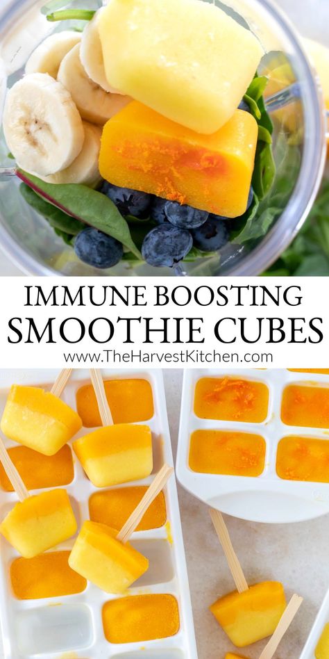 Antioxidant Rich Foods, Smoothie Cubes, Mango And Pineapple, Turmeric And Ginger, Recipe Mango, Pineapple Ginger, Anti Inflammation Recipes, Turmeric Smoothie, Ginger Smoothie