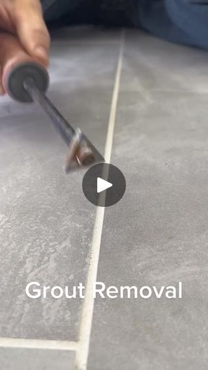 4.7M views · 38K reactions | How to remove grout from tile. #DIY #work #realestate #homeimprovement #homerenovation #tile #tileinstallation  #har | Monstahs Inc | Monstahs Inc · Original audio Remove Grout From Tile, How To Remove Grout, Tile Diy, Master Decor, Tile Installation, Grout, Master Bath, Home Renovation, Tile