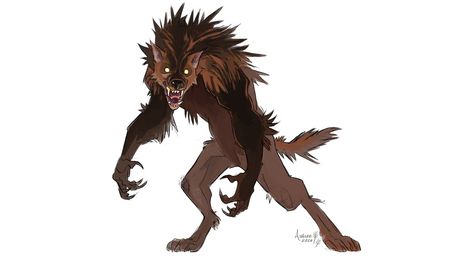 Werewolf Reference Pose, Types Of Werewolves, Werewolf Body Horror, Lycanthrope Character Design, Tiefling Werewolf, Dnd Lycanthrope, Werewolf Drawing Reference, Werewolf Oc Art, Werewolf Poses