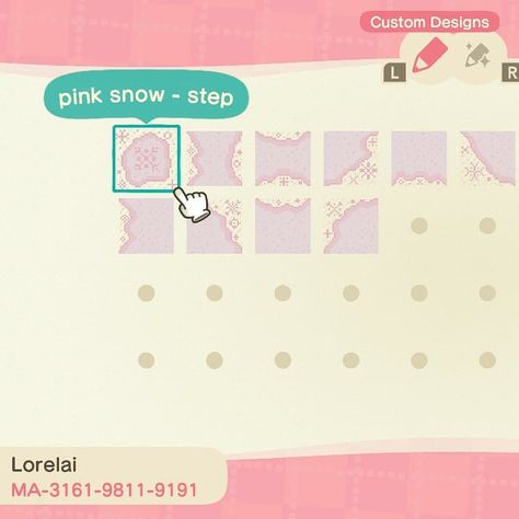 Kawaii Acnh Path Codes, Acnh Pink Designs, Pink Path Code Acnh, Acnh Pink Winter, Acnh Pink Christmas, Acnh Pink Christmas Design Codes, Winter Path Acnh, Acnh Pink Path Designs, Acnh Pink Codes