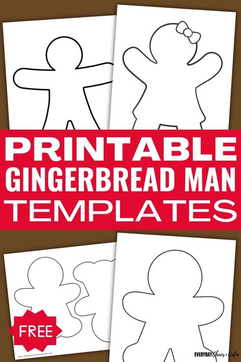 Free Gingerbread Man Template (Printable PDF) Gumdrop Pattern Printable, Gingerbread Man Chalkboard Art, Gingerbread Applique Patterns, Gingerbread Man Template Free, Gingerbread Men Template, Gingerbread Dolls Diy, Stuffed Gingerbread Man Craft, Gingerbread Man Sewing Pattern, Gingerbread People Template