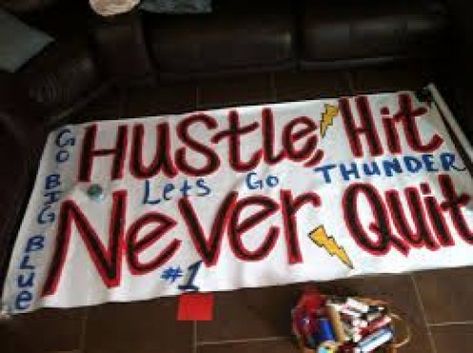 football spirit sayings - Google Search #volleyball #volleyball #posters Football Spirit Signs, Signs For Games, Run Through Signs, High School Football Posters, Cheerleading Signs, Football Locker Decorations, Locker Room Decorations, Volleyball Signs, Softball Sign