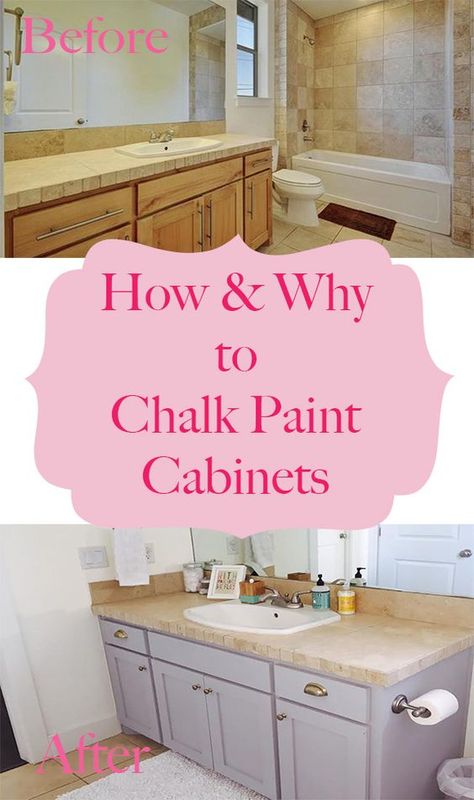 How and Why to Chalk Paint Cabinets by Happy Chapter Chalk Paint Cabinets, Chalk Paint Kitchen Cabinets, Chalk Paint Kitchen, Painted Vanity Bathroom, Paint Cabinets, Bathroom Cabinets Diy, Painting Bathroom Cabinets, Refinish Kitchen Cabinets, Minimalist Kitchen Design